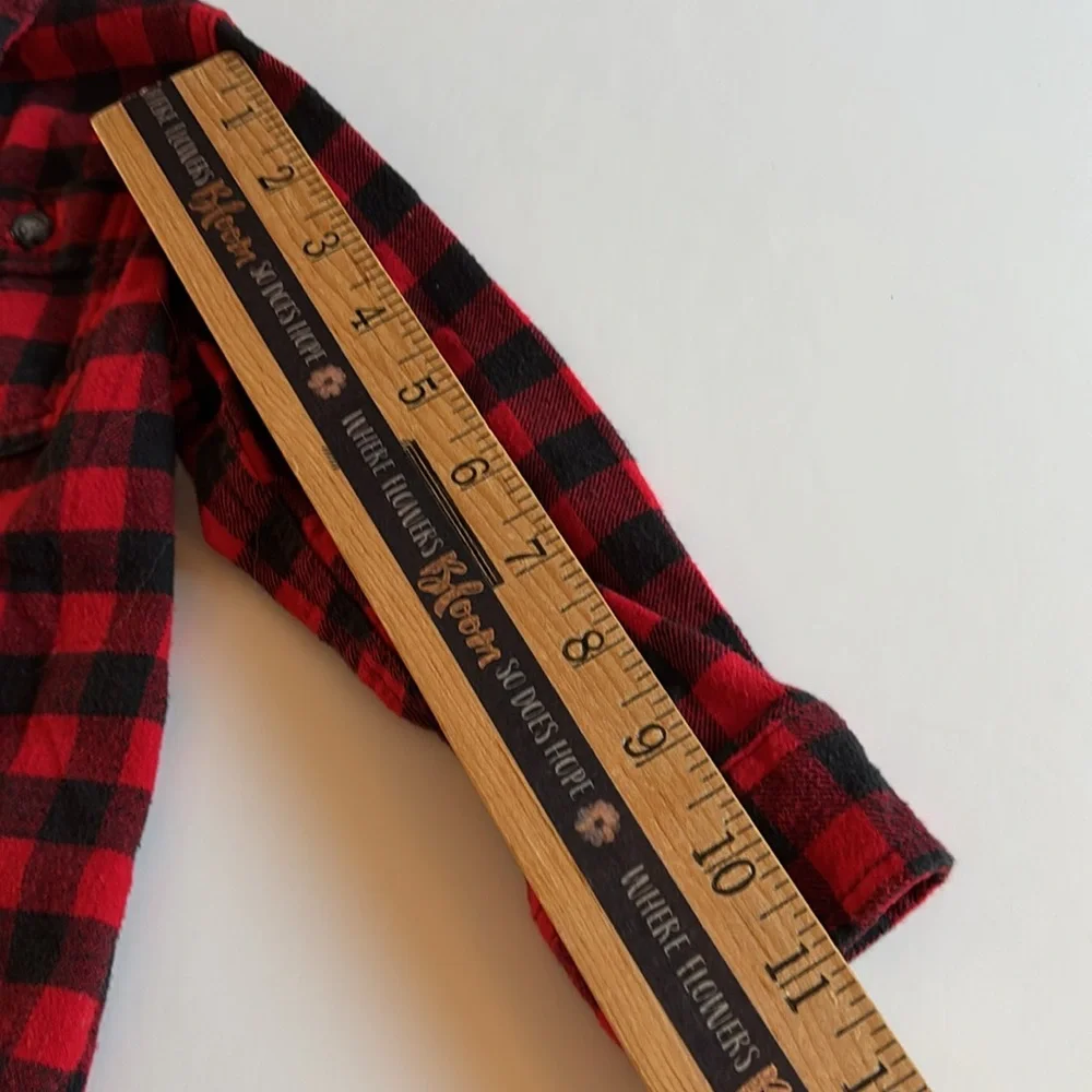 Oshkosh 3T Red Black Flannel Button Down Shirt Christmas Shirt 3T Buffalo